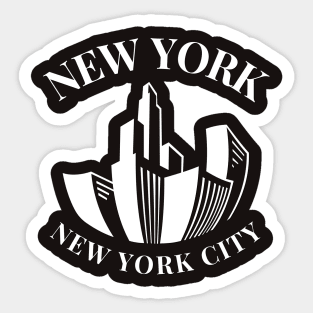 New York City Skyline Broadway Wall street Fifth avenue Times square New York New york Travel holidays Sticker